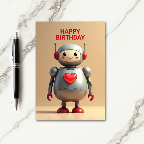 Robot Sweet Birthday Card