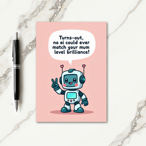 Robotic Mothers Day Cheer Card