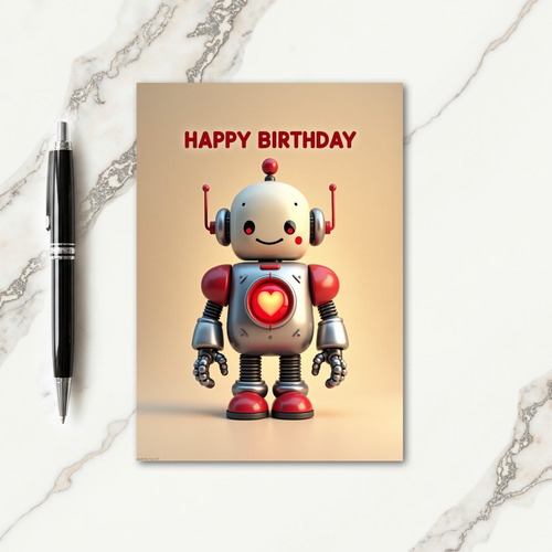 Robotic Sweet Birthday Card
