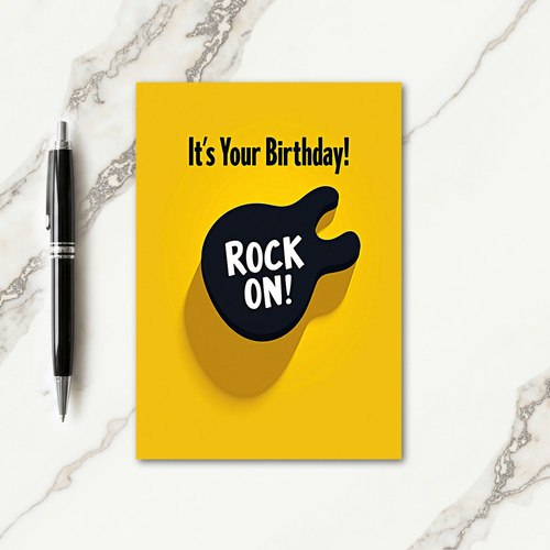 Rock On Birthday Card