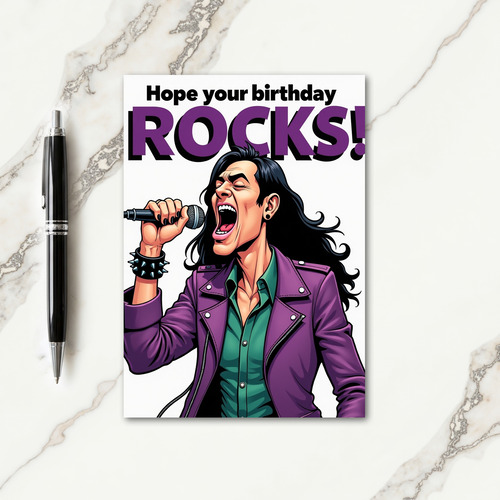 Rocker Singer Birthday Card