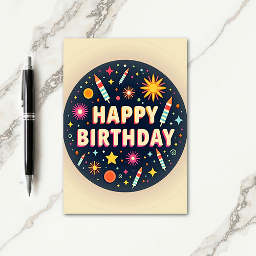 Rocket Blast Birthday Card