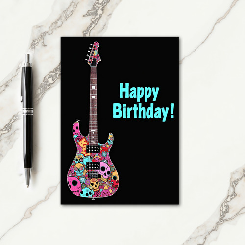 Rockin Birthday Guitar Card