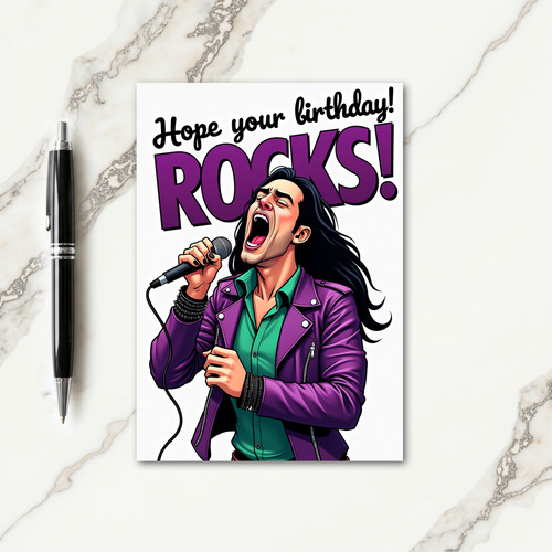 Rockin Birthday Performer Card