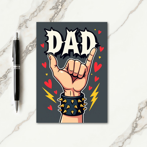 Rockin Dad Illustration Card