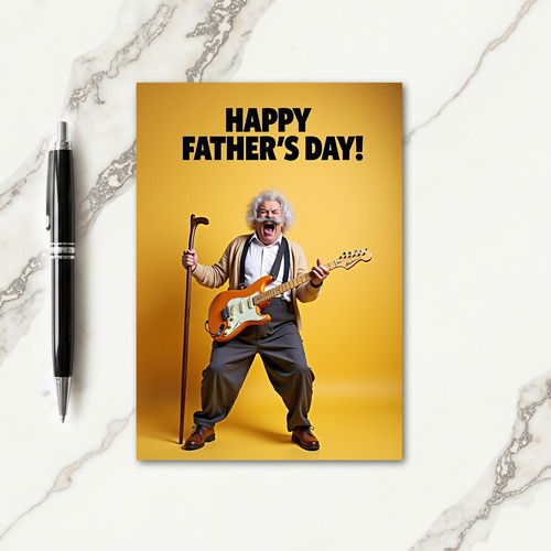 Rockin Fathers Day Shout Card
