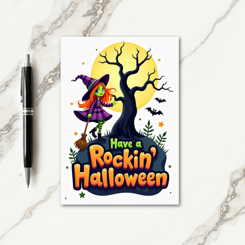 Rockin Halloween Enchantress Card