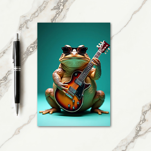 Rockstar Toad Birthday Card