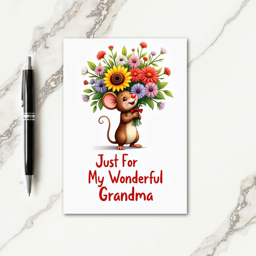 Rodent Bouquet Sweet Mothers Day Card