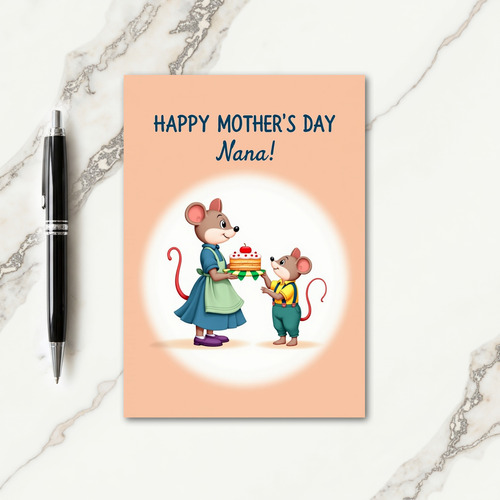 Rodent Family Mothers Day Card