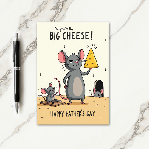 Rodent Fathers Day Cheese Card