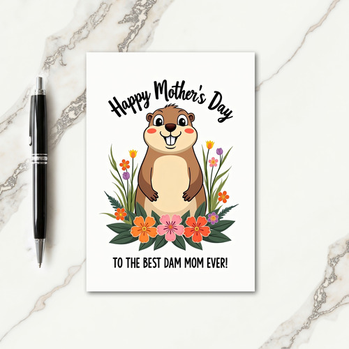 Rodent Floral Mothers Day Card