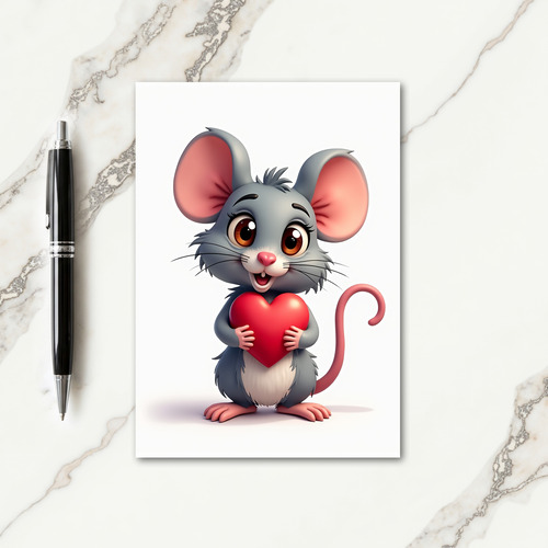Rodent Love Mothers Day Heart Card