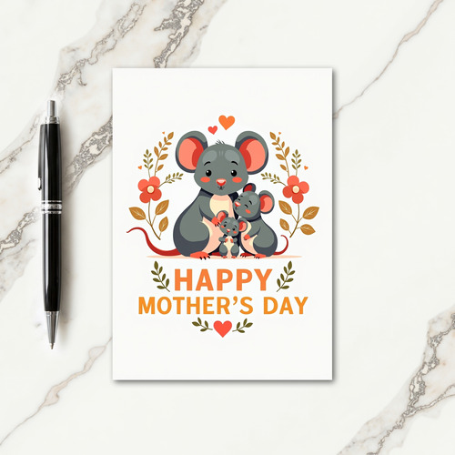 Rodent Mothers Day Embrace Card
