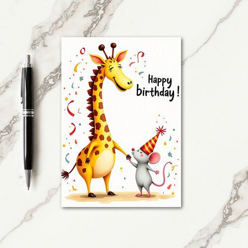 Rodent Party Birthday Card