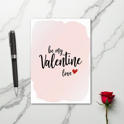 Romantic Be My Valentine Card