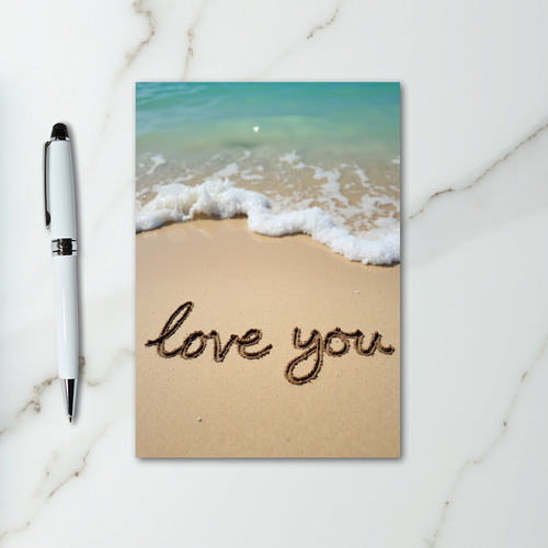 Romantic Beach Love You Card