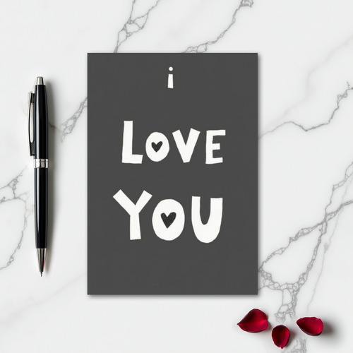 Romantic Chalk I Love You Card