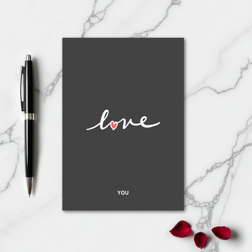 Romantic Clean Love You Card