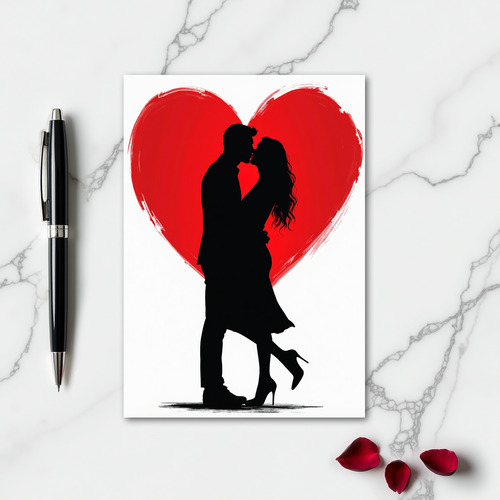 Romantic Couple Kiss Love Card