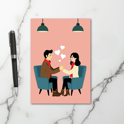 Romantic Couple Love Hearts Card