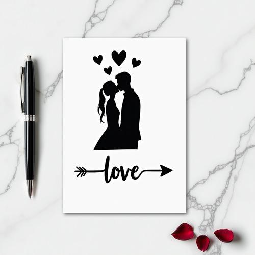 Romantic Couple Love Kiss Card