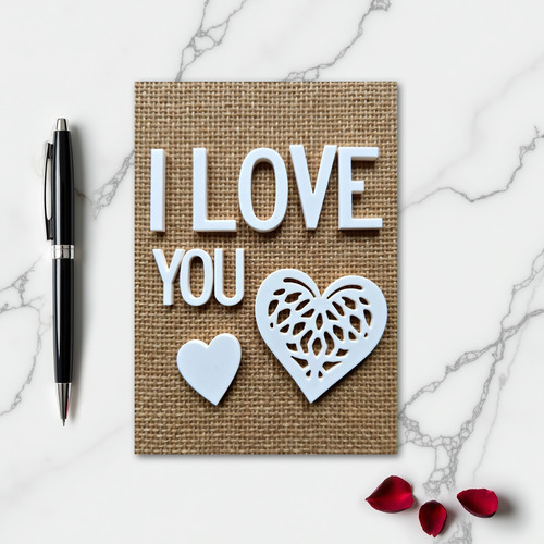 Romantic Filigree I Love You Card