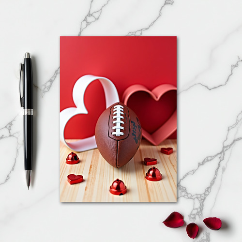 Romantic Football Love Card