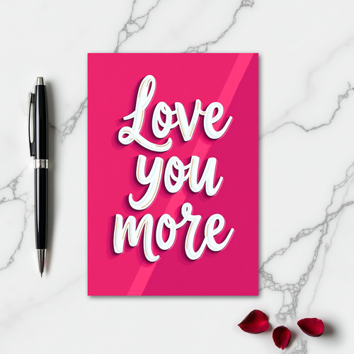 Romantic Gold Script I Love You Card