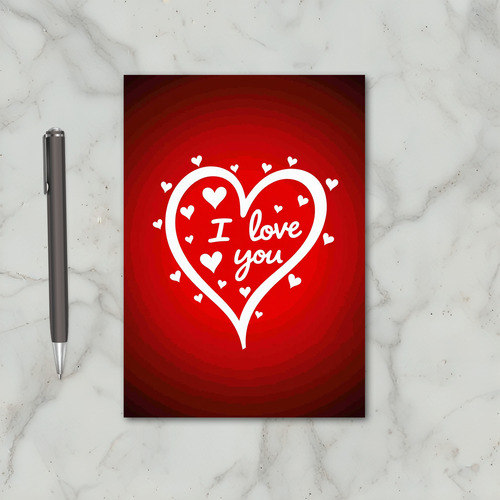 Romantic Heart I Love You Card