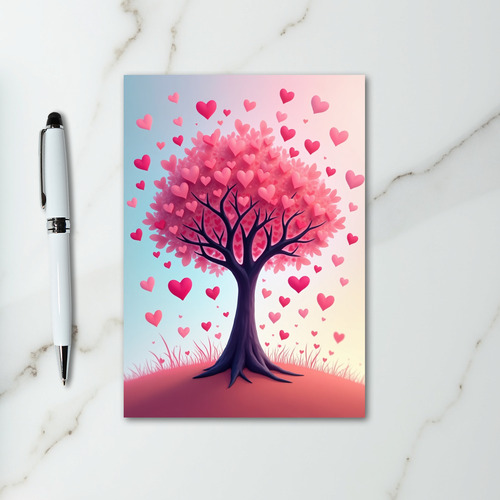 Romantic Heart Tree Card