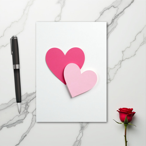 Romantic Hearts Love Card