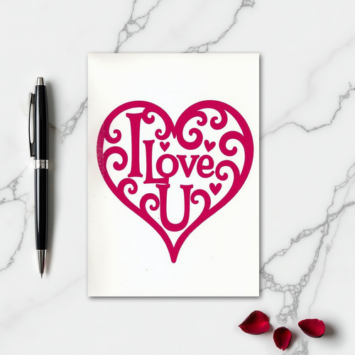 Romantic I Love U Card