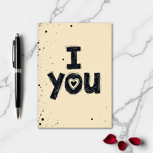 Romantic I Love You Art Card