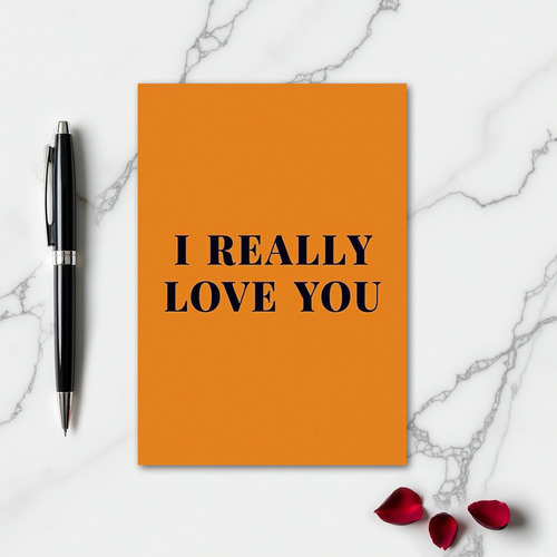 Romantic I Love You Bold Card