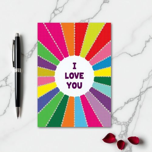 Romantic I Love You Burst Card
