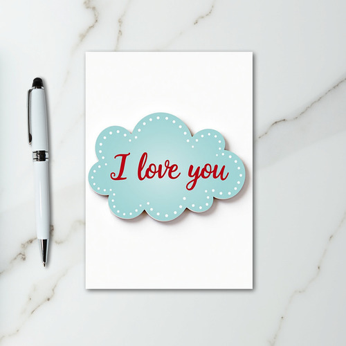 Romantic I Love You Cloud Greeting Card
