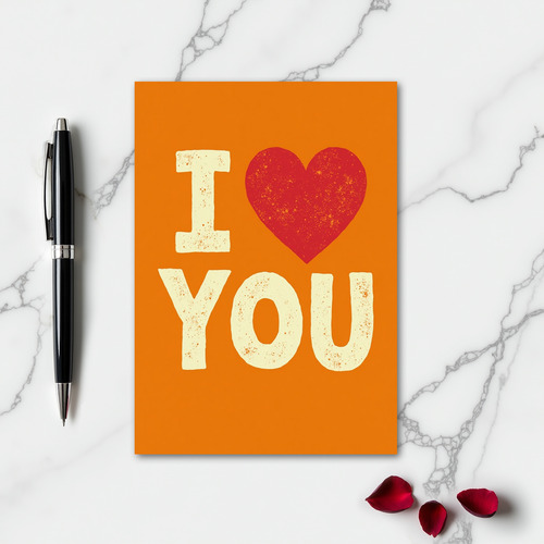 Romantic I Love You Kraft Card