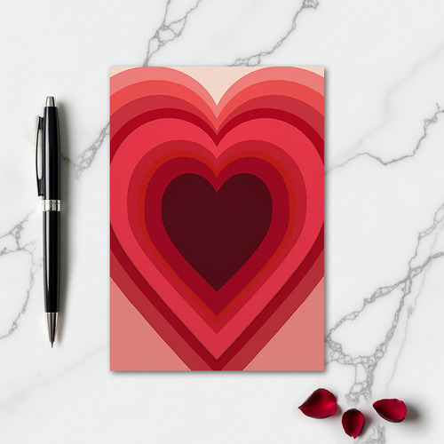Romantic I Love You Layered Hearts Card