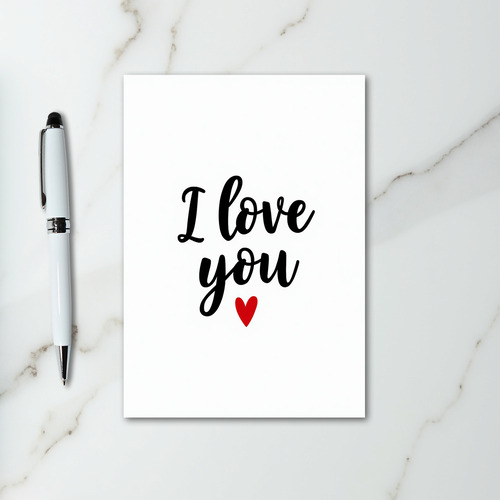 Romantic I Love You Message Card