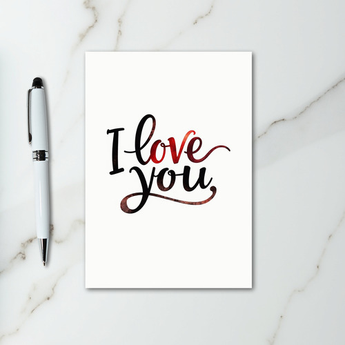 Romantic I Love You Script Card