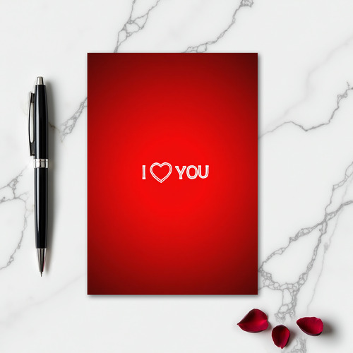 Romantic I Love You Simple Card