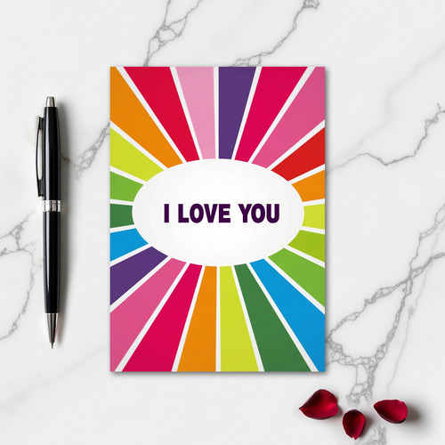 Romantic I Love You Trapezoid Card