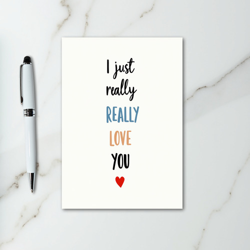 Romantic I Really Love You Card