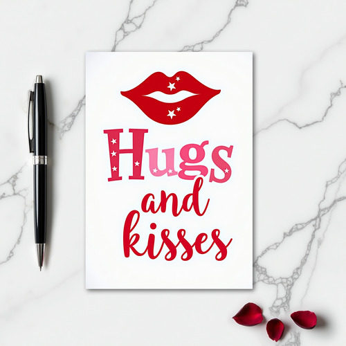 Romantic Kisses Hugs Card