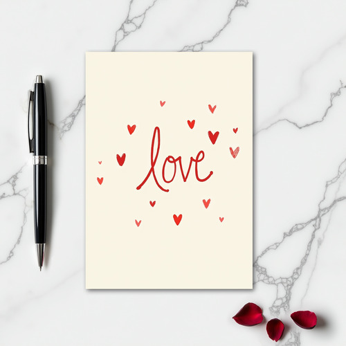 Romantic Love Brushstrokes Card