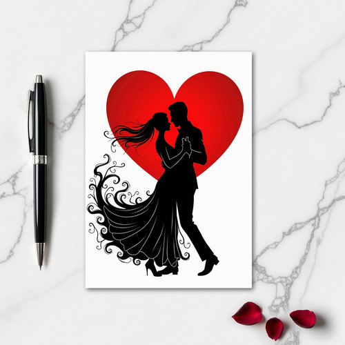 Romantic Love Dance Card