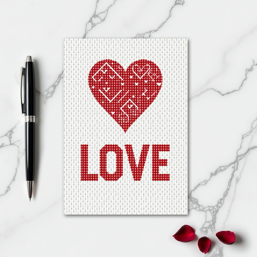 Romantic Love Heart Classic Card