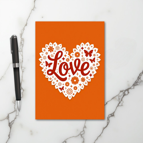 Romantic Love Heart Greeting Card