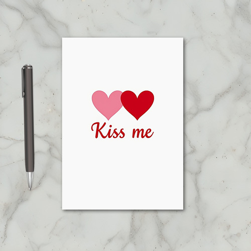 Romantic Love Heart Kiss Me Card